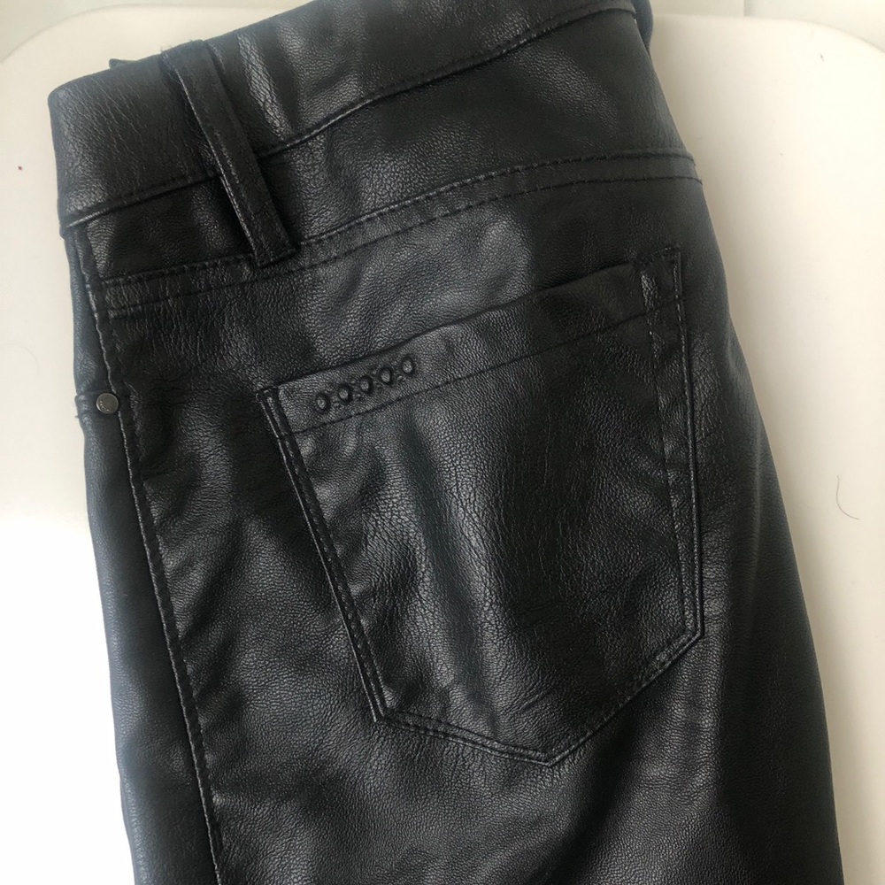 Blank Denim Faux Leather Skinny Pants